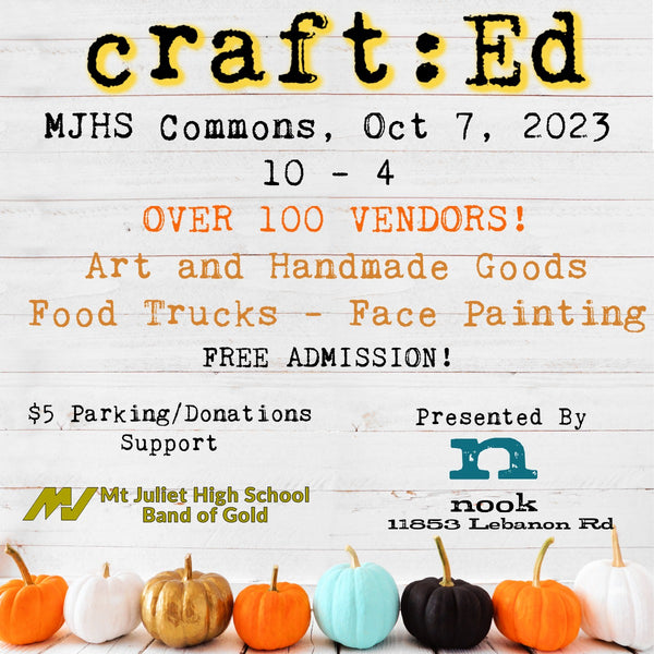 EVENT:   Craft:Ed, Saturday October 7th 10-4