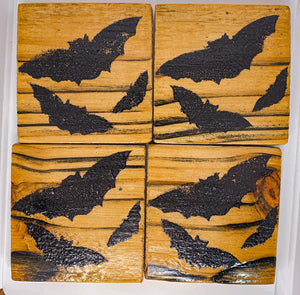 Set of 4 Natural Bat Coasters