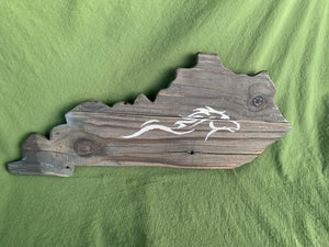 Vintage Grey Rustic Horse Kentucky