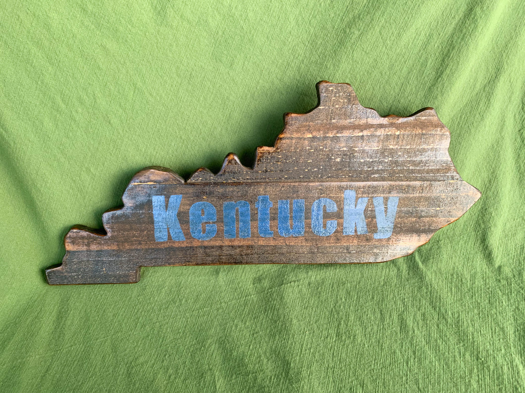 Dark State of Kentucky with Blue Accent