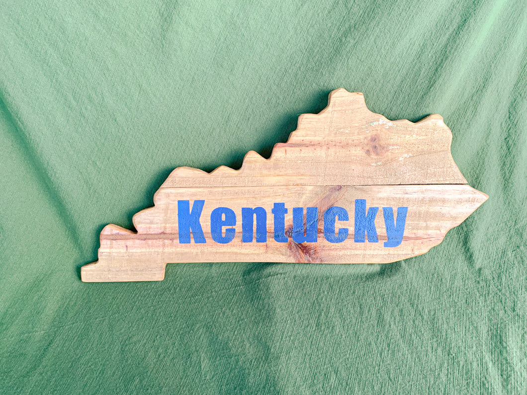 Natural State of Kentucky with Blue Accent