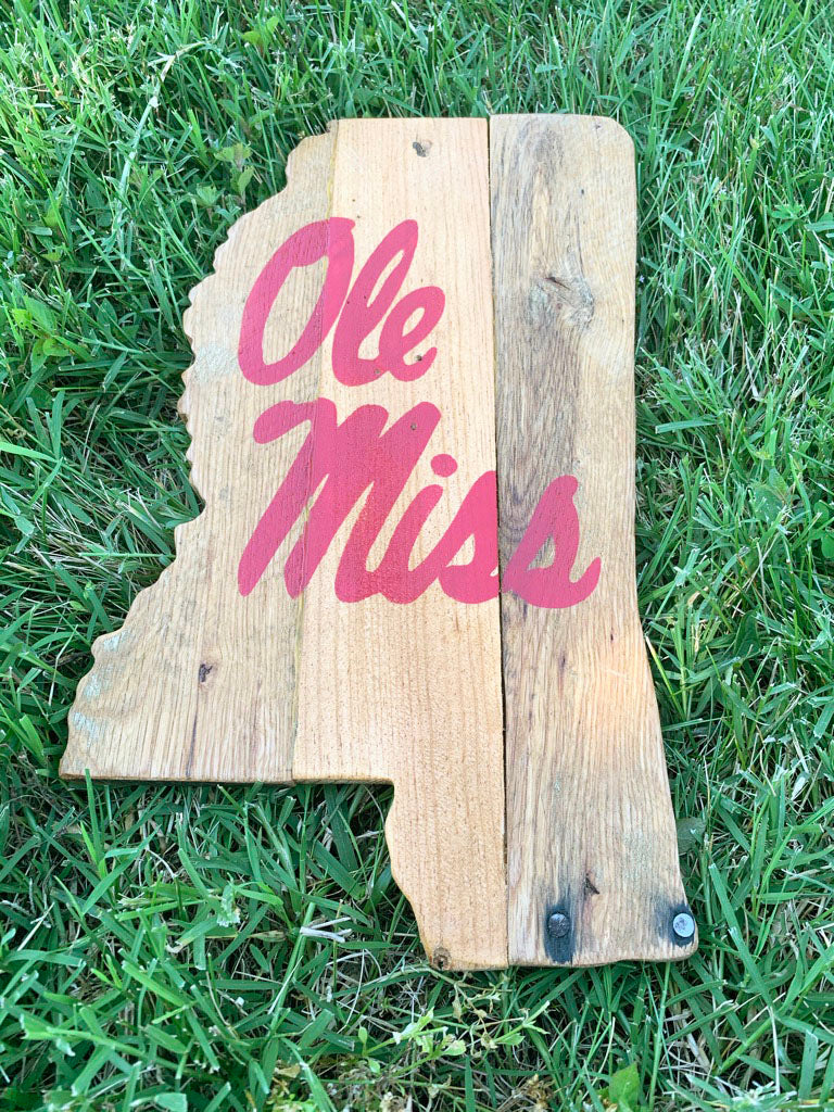 Natural Rustic Ole Miss Mississippi