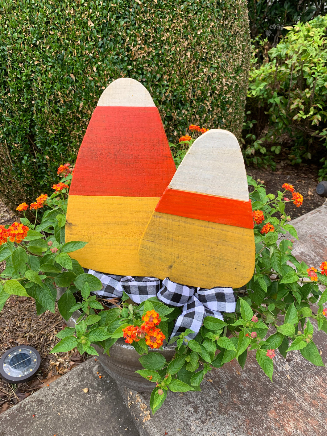 Outdoor Candy Corn- Set of two