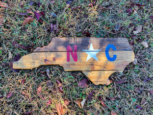 Natural Rustic North Carolina with Red, White and Blue Detail