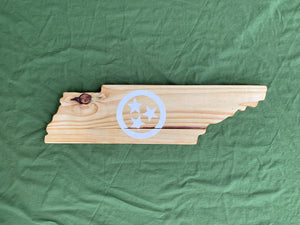 Rustic Natural Tri Star Tennessee with White Accent