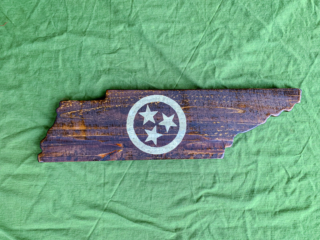Rustic Dark Tennessee with White Tri Star
