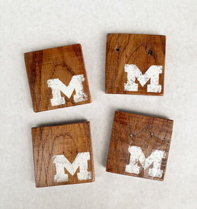 Set of 4 Natural "M" Coasters