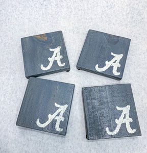 Set of 4 Vintage Gray Alabama Coasters