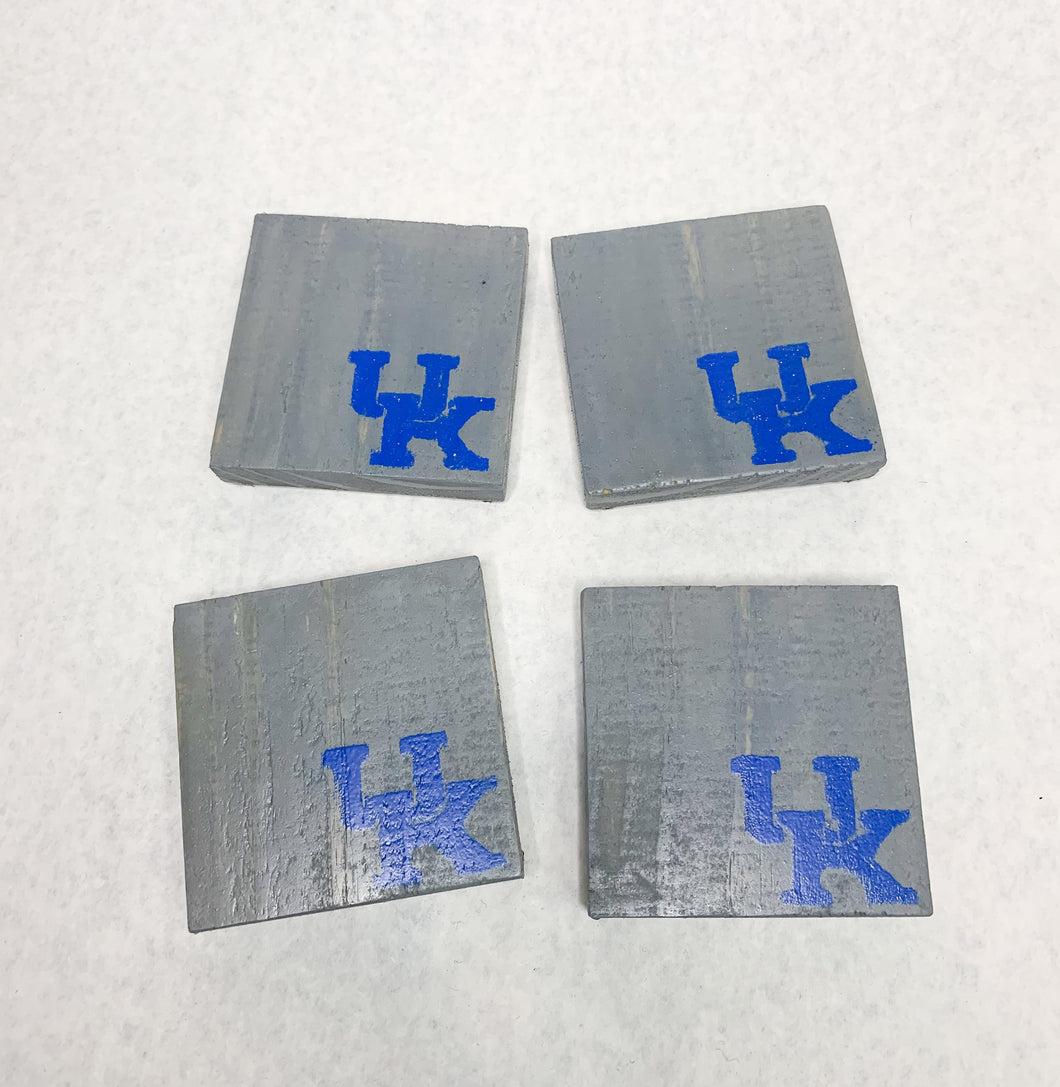 Set of 4 Vintage Gray University of Kentucky Coasters