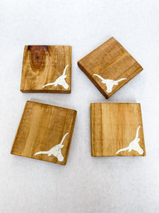 Set of 4 Natural Longhorn Coasters