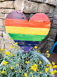Outdoor Rainbow Heart