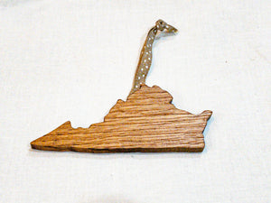 Reclaimed Wood Virginia Ornament