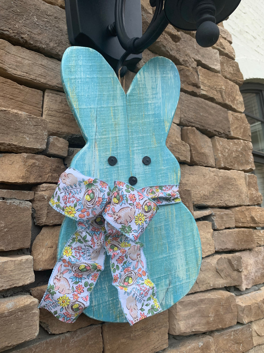 ** Pre Sale Outdoor Blue Easter Bunny with Hook