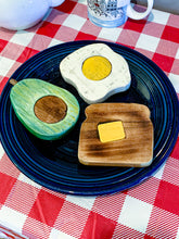 Load image into Gallery viewer, Set of 4 TOASTers- Toast, Egg &amp; Avocado Coasters
