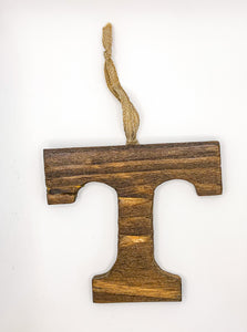 Reclaimed Wood “T” Ornament