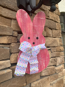 **Pre Sale Outdoor Pink Easter Bunny with Hook