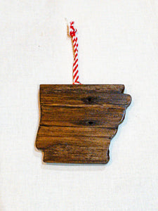 Reclaimed Wood Arkansas Ornament