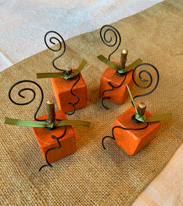 Mini Pumpkin Place Card Holders