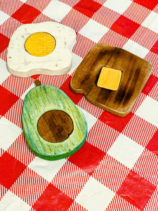 Set of 4 TOASTers- Toast, Egg & Avocado Coasters