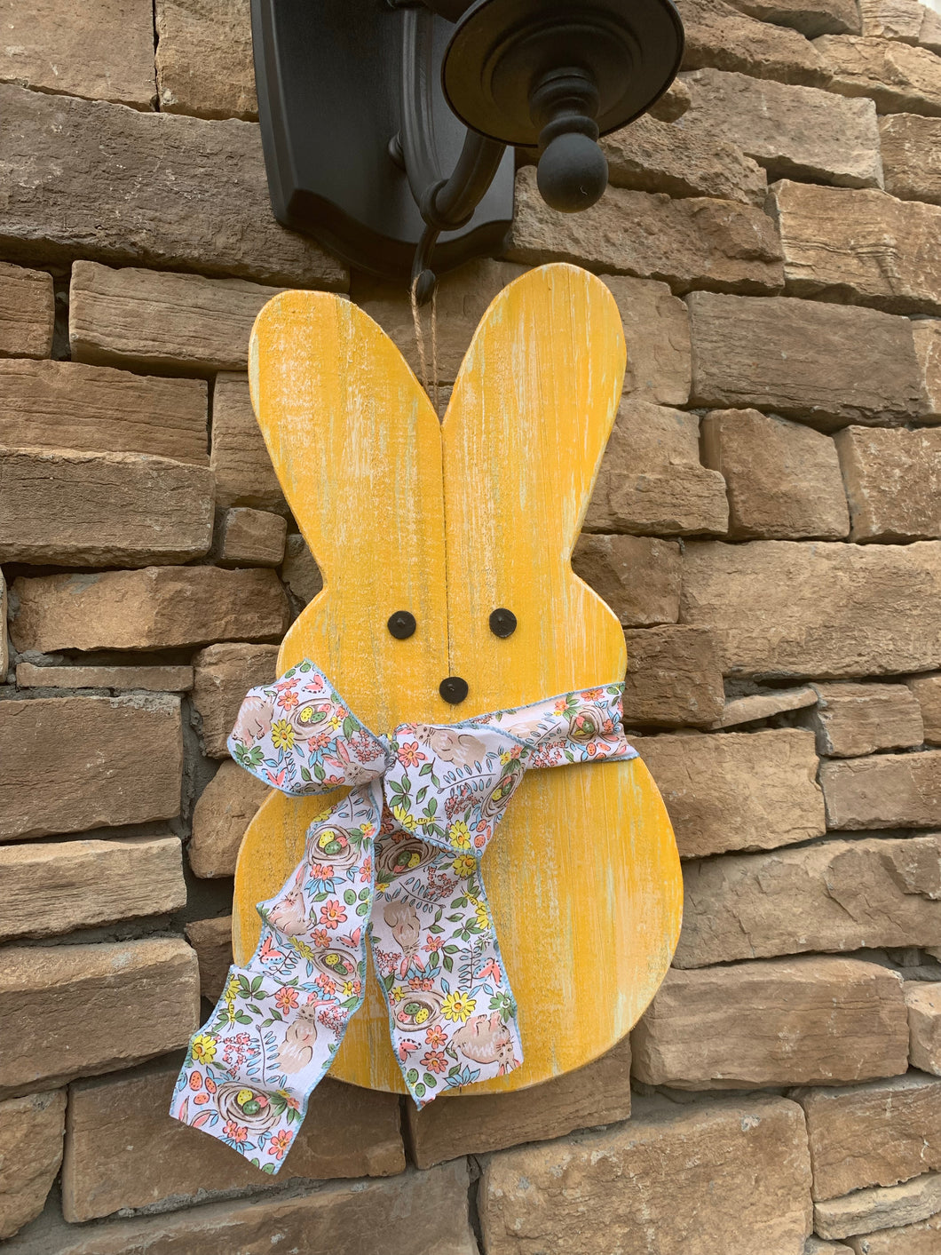 **Pre Order Outdoor Yellow Easter Bunny with Hook